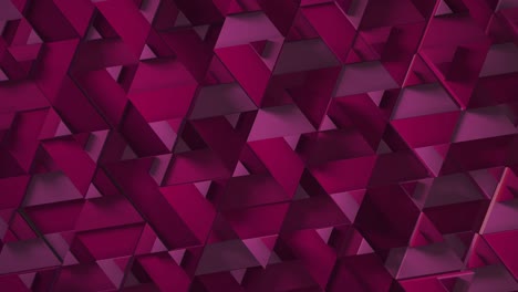 color púrpura oscuro del minimalismo. vista superior. representación 3d de animación en bucle con el movimiento de triángulos geométricos. fondo sin fin para la presentación. animación de negocios
