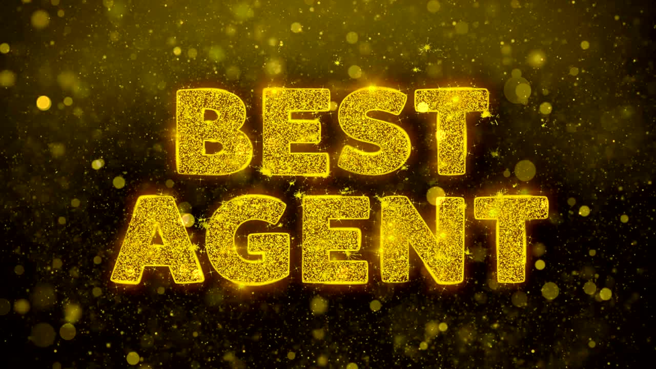골든 글리터 빛나는 입자 애니메이션에 대한 최고의 에이전트 텍스트