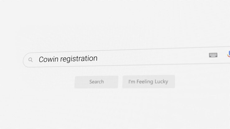 Searching for Cowin registration on Internet browser