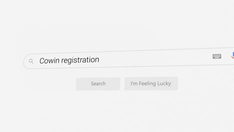 searching for cowin registration on internet browser