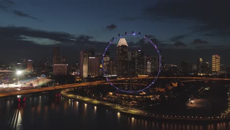 singapore skyline at night