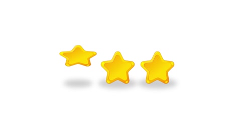 three stars moving and changing background color