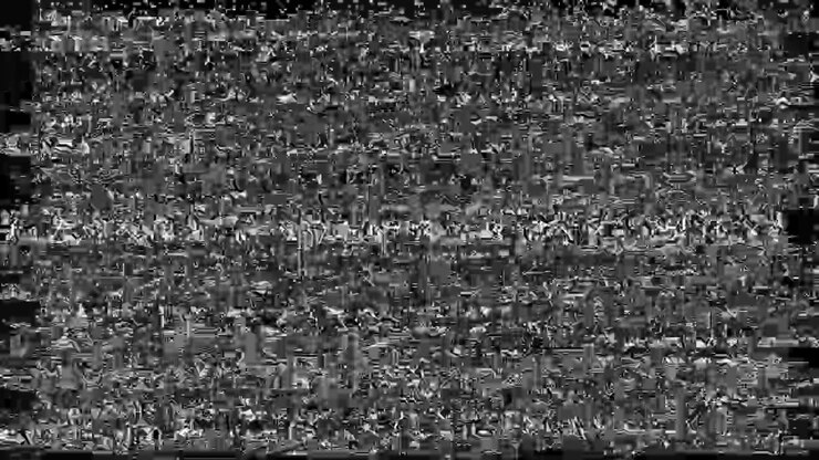 Effetto Glitch con Rumore Statico TV in Bianco e Nero