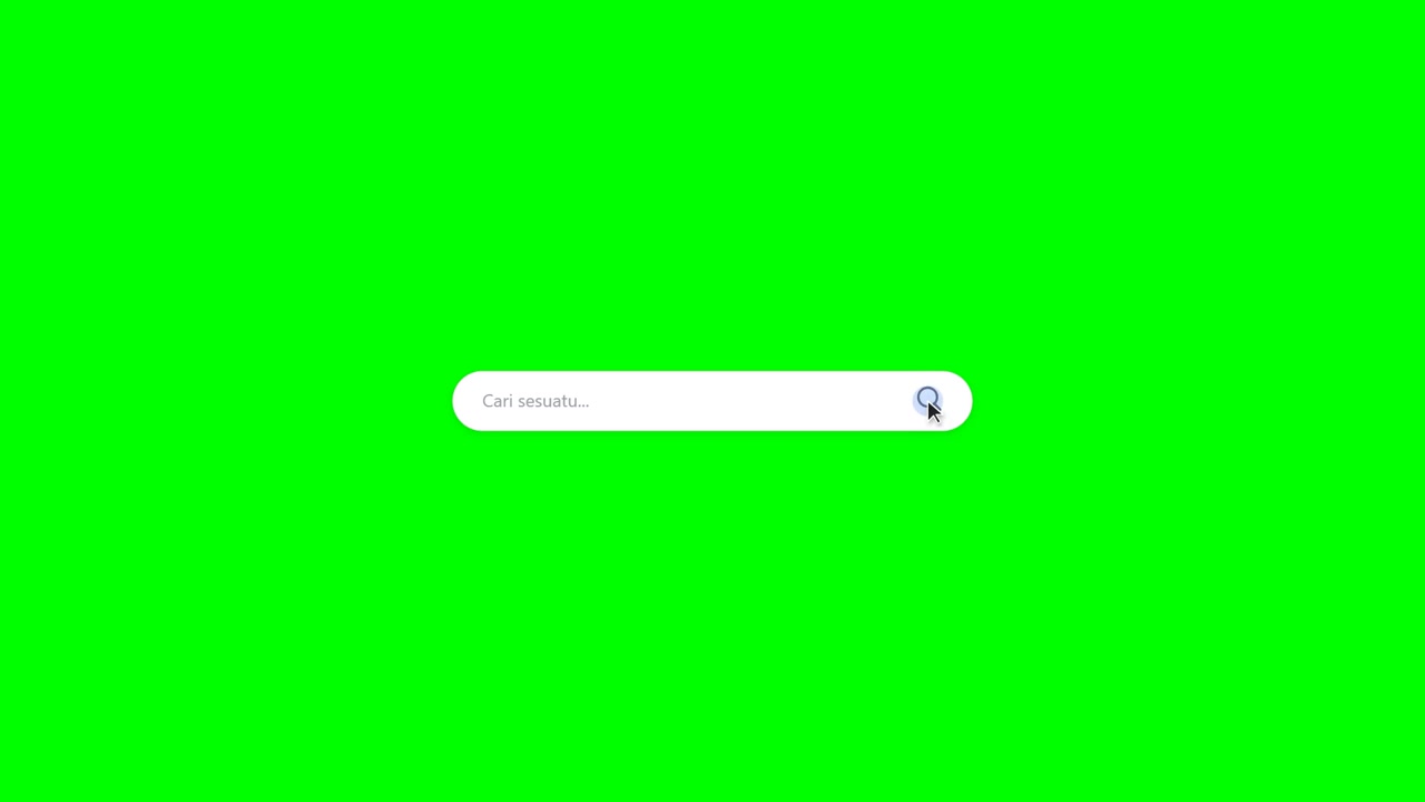 Mouse Cursor Clicking Search Bar on Green Screen Background