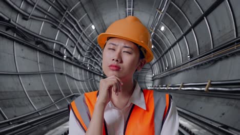 engineer in a tunnel