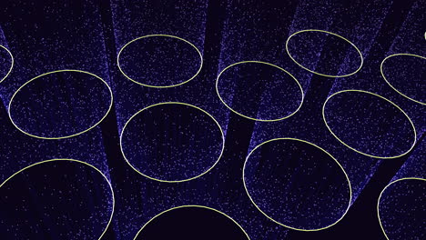círculos hipnotizantes de luz brillante sobre un fondo negro