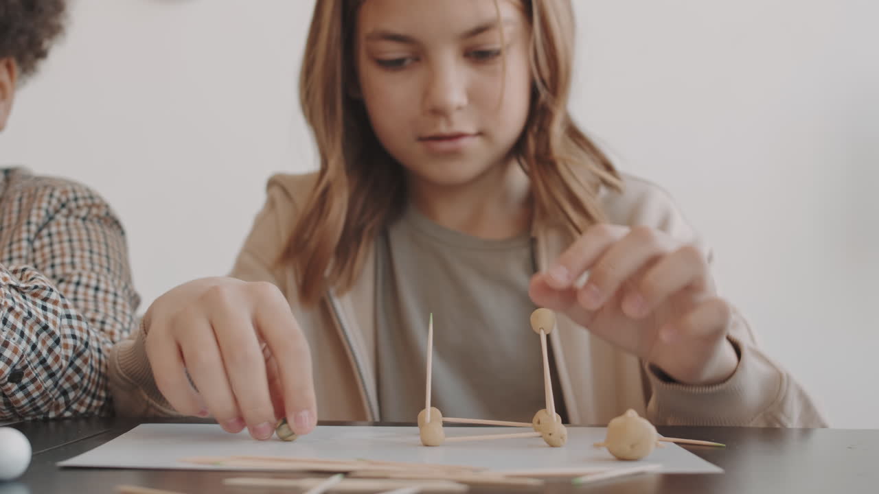 School-aged Girl Crafting Model