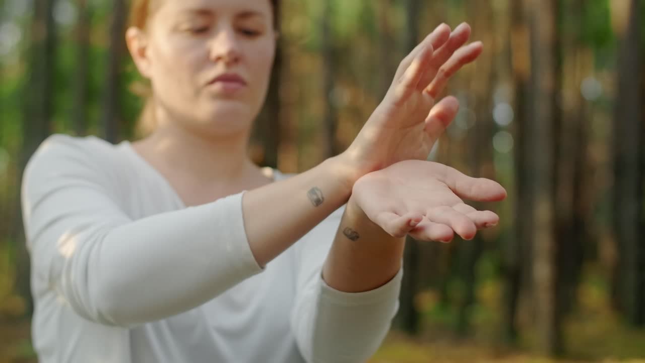 Woman Practicing Meditation in Nature