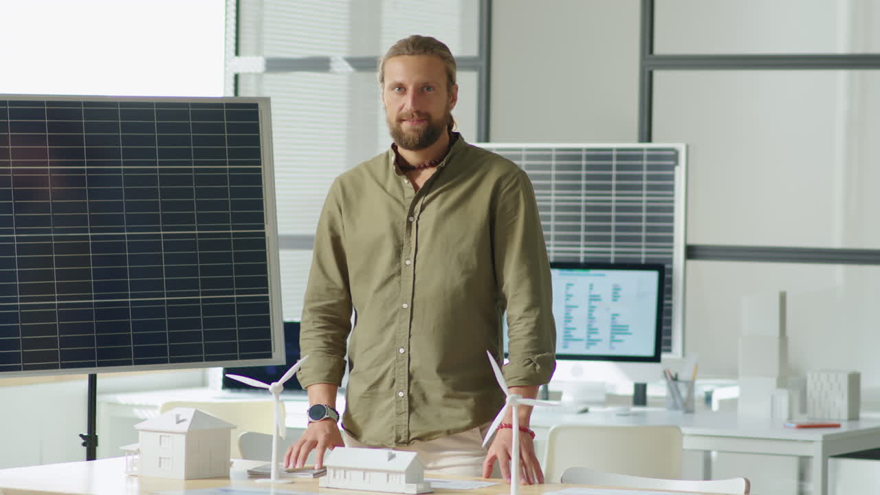 Portrait of Renewable Energy Developer during Workday