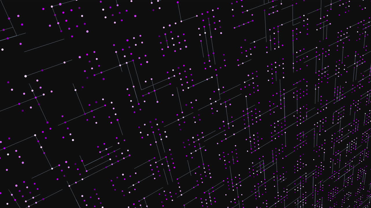 Abstract yellow dot grid pattern on black background