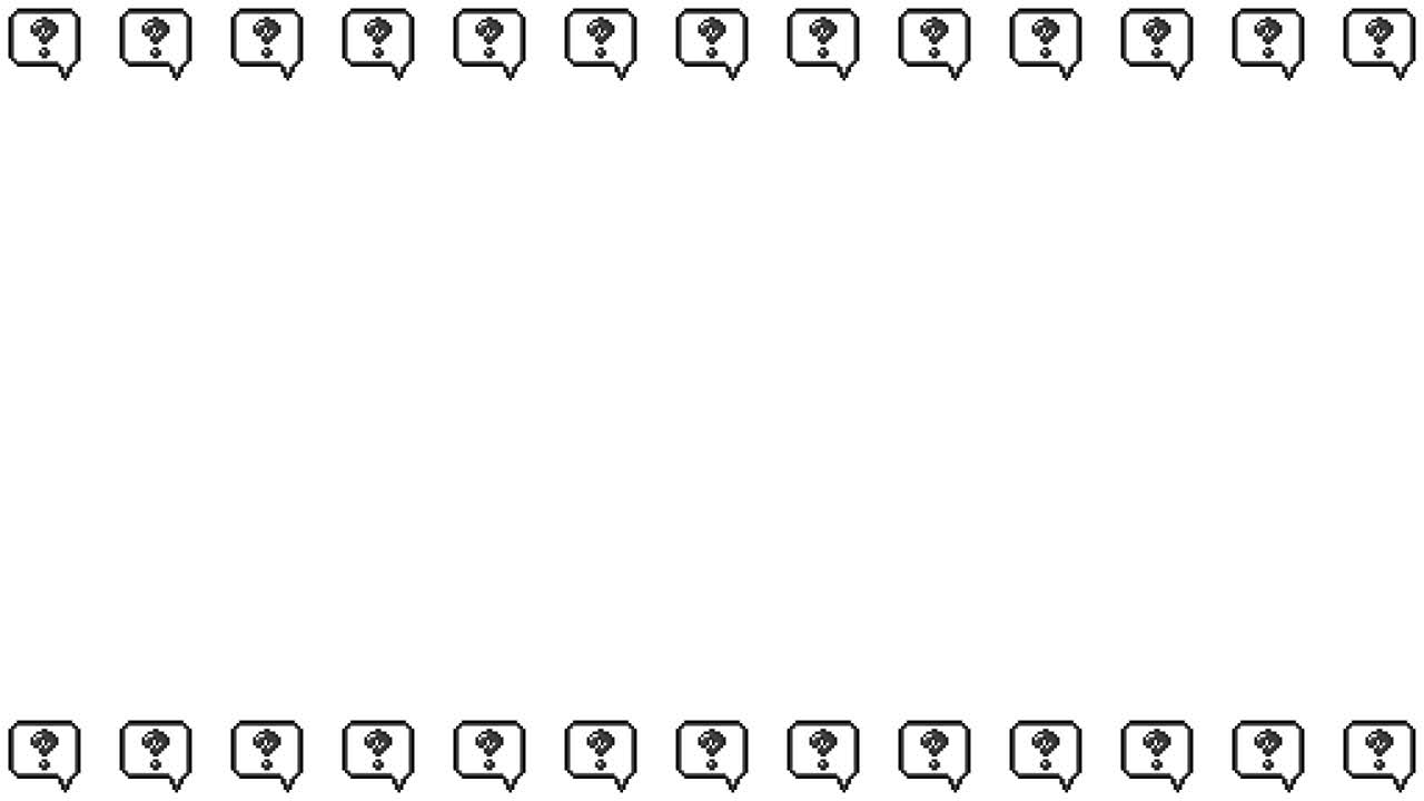 Pixel Art Speech bubble icon Question mark Frame Animated Overlay 1080p Transparent 30 fps (6).mov