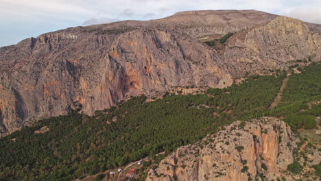 mountain popular for rock climbing in andalusia southern spain