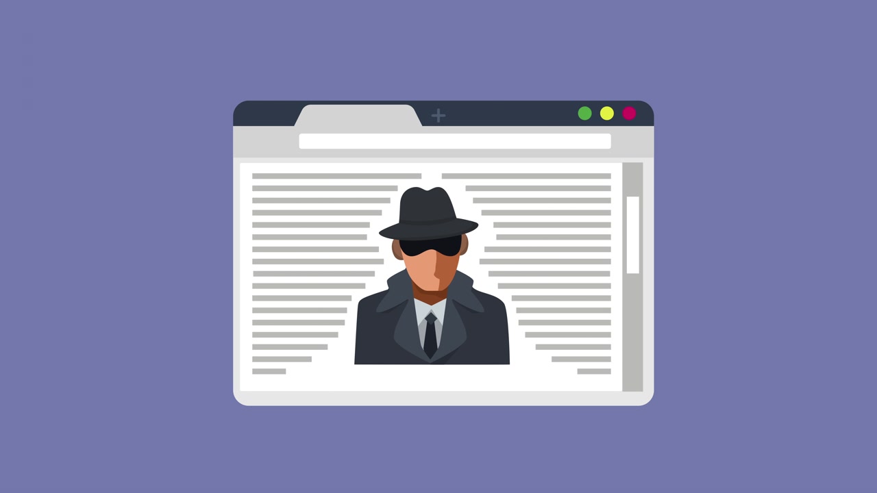 Animated Web Browser Window Loading Content