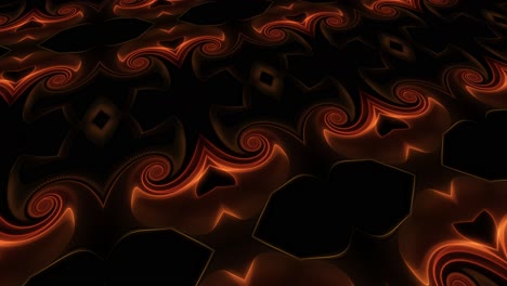 Animation-of-glowing-art-nouveau-style-repeating-pattern