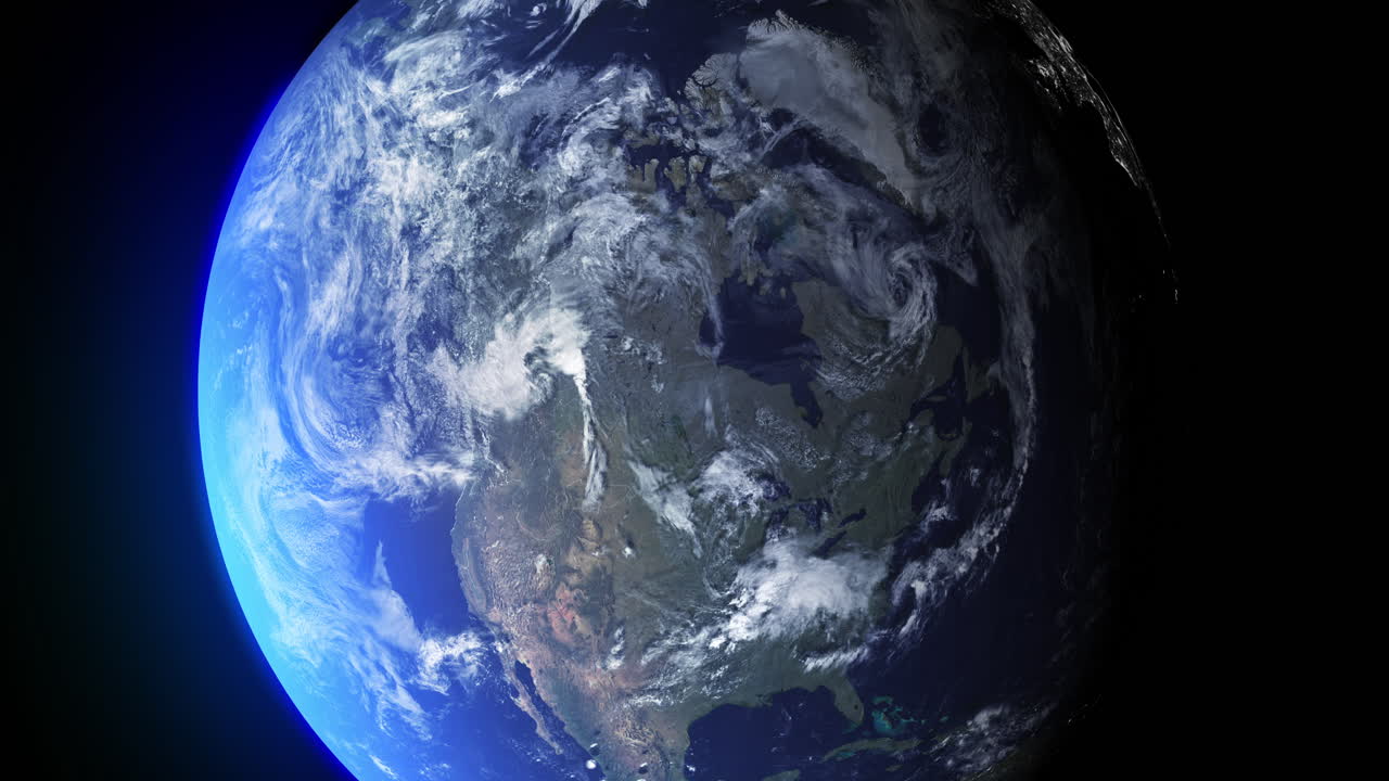 universo, galaxia y zoom de la tierra en el espacio