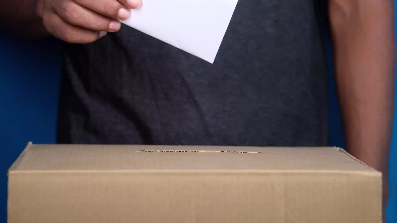 Person Casting a Ballot