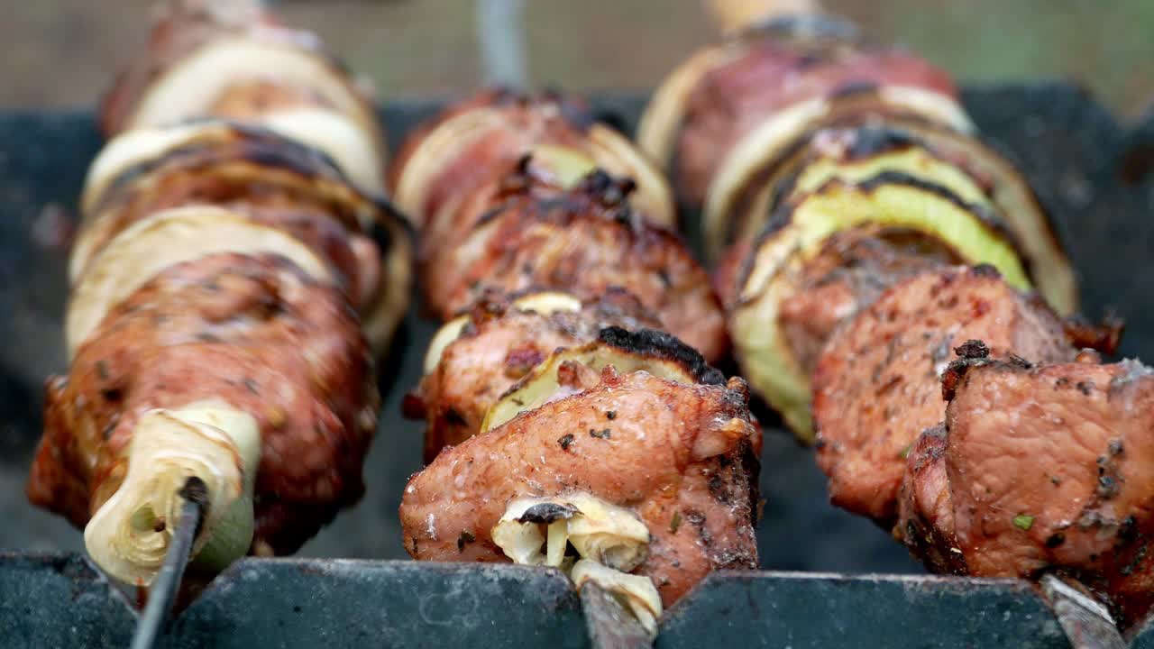 barbacoa de carne deliciosa bbq 4k