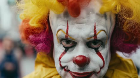 scary clown portrait