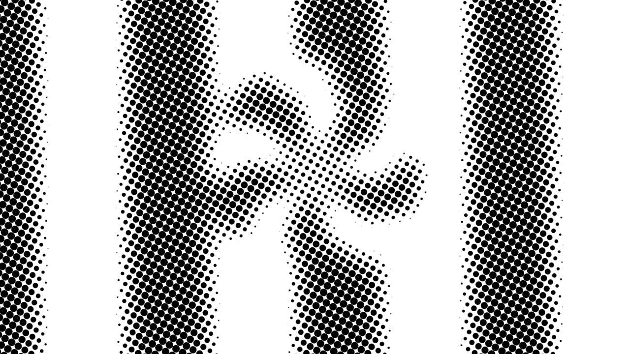 많은 점의 반 음색, 컴퓨터 생성 추상적인 배경, 광학 착각 효과와 함께 3d 렌더링 배경