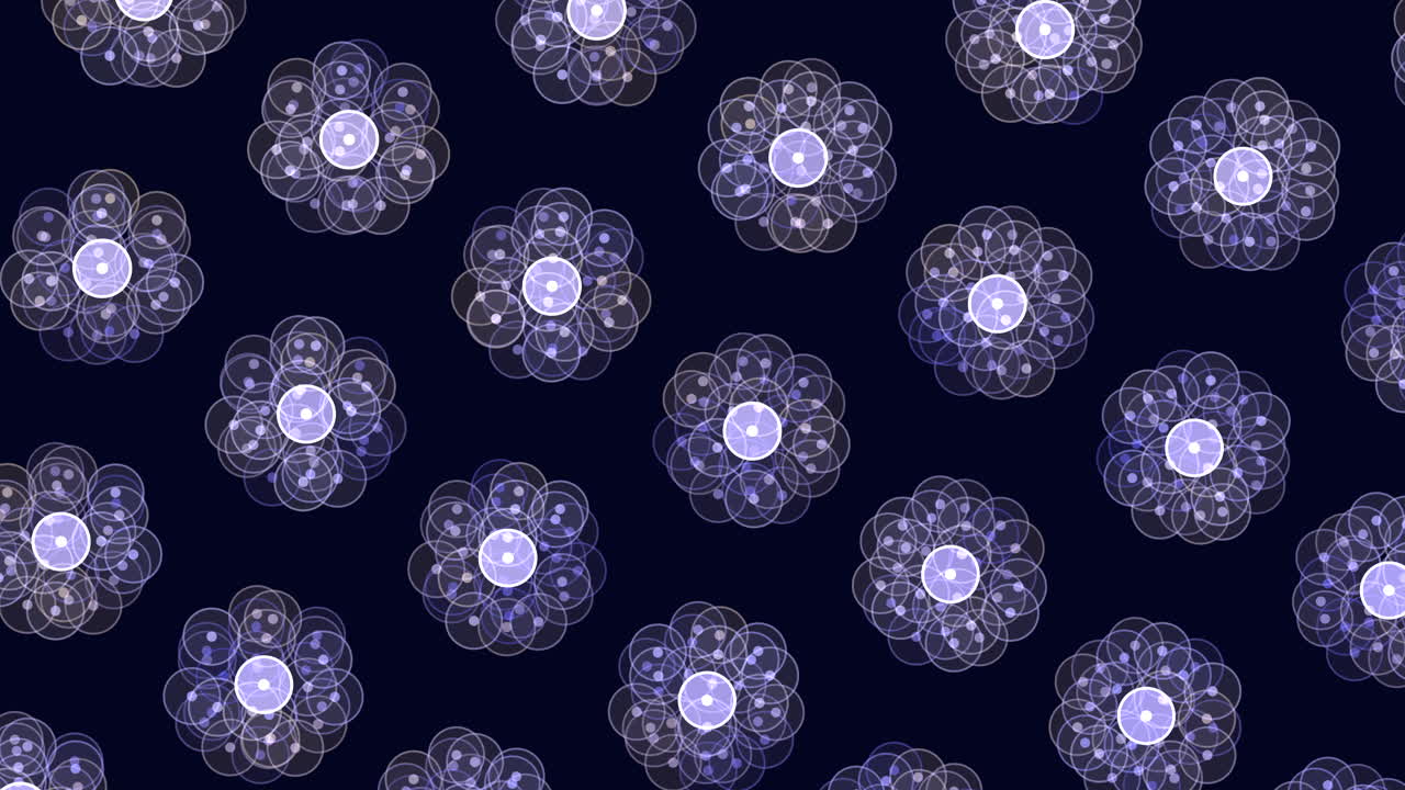 Glowing blue and purple circle pattern on black background
