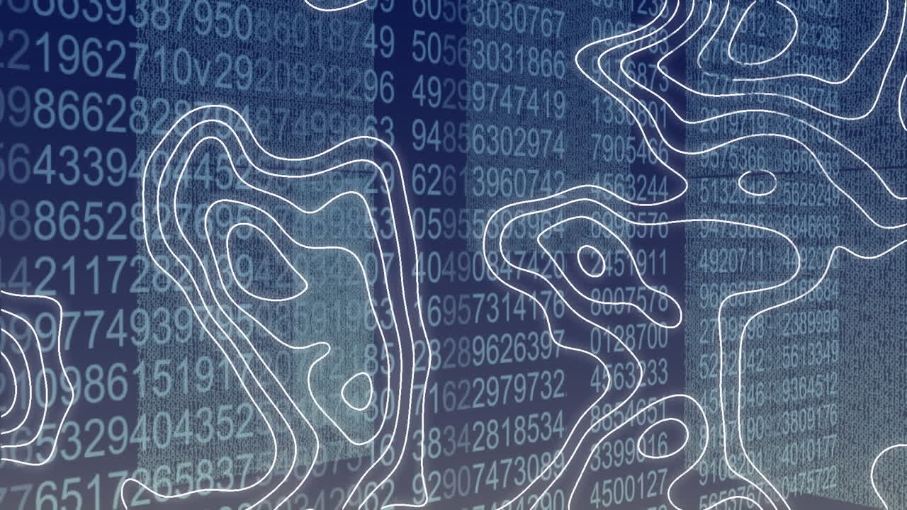 Animation of white lines over data processing