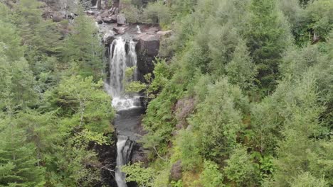 dron video capturing the beauty of victoria falls in scotland