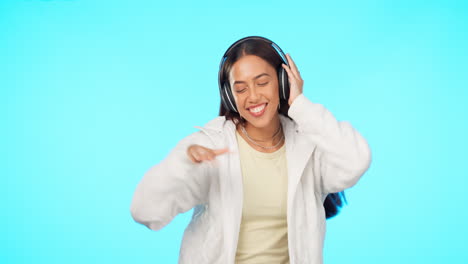 Music,-smile-and-woman-with-headphones