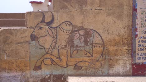 murale vache indienne