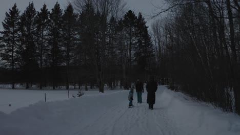 Drone-Siguiendo-A-Un-Niño-Aprendiendo-A-Hacer-Snowboard-En-La-Nieve