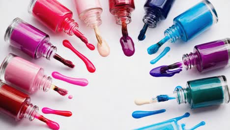 colorful nail polish collection