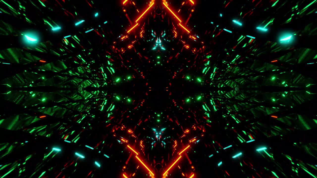 Loop VJ: Sfondo spaziale galattico caleidoscopico rapido
