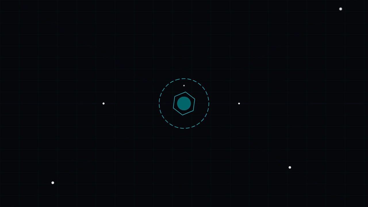 Abstract Digital Hexagon Interface Animation