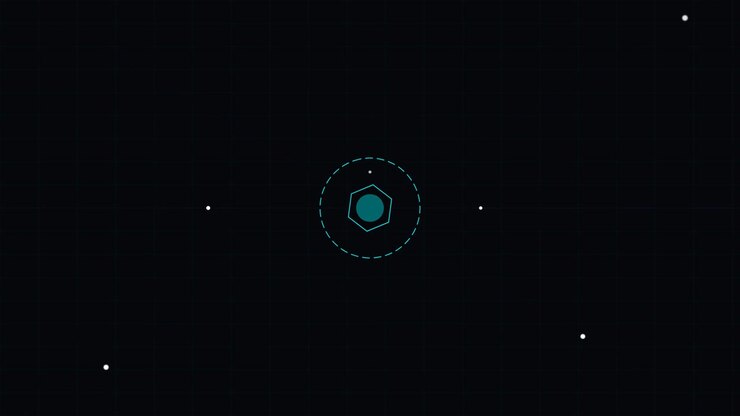 Abstract Digital Hexagon Interface Animation