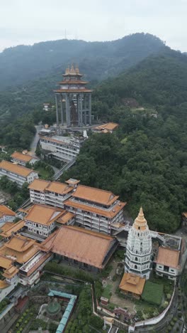 aerial view of kek lok si temple in penang, malaysia