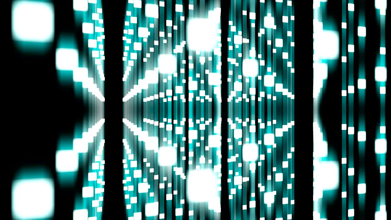 abstract geometric square box dot perspective view color azul patrón brillante fondo panorámico en movimiento, animación en bucle sin costuras en 4k