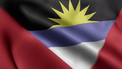 flag of antigua and barbuda - antigua and barbuda flag high detail - national flag antigua and barbuda wave pattern loopable elements - high resolution and high detailed fabric texture and endless loop stock video