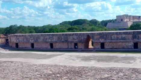 uxmal panning of the ruins