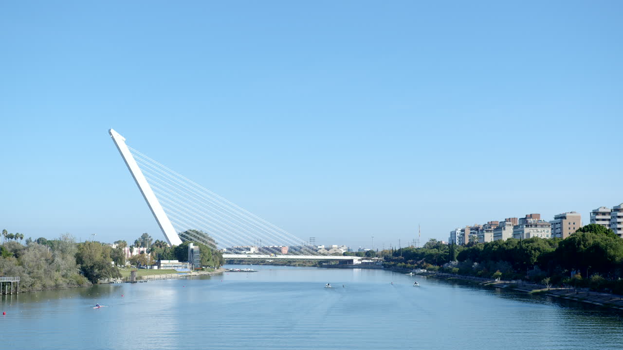 바르케타 다리와 칼라트라바의 알라밀로 다리, 세비야, 안달루시아, 스페인