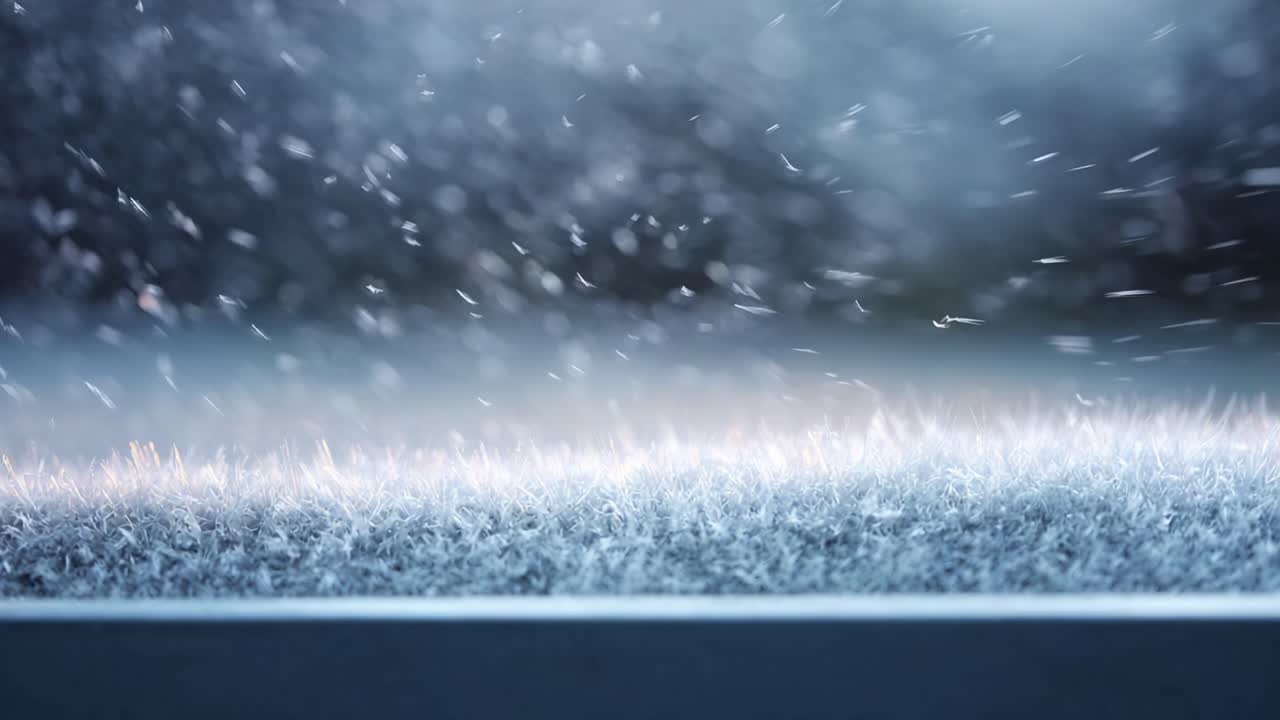 Captivating Snowflakes Falling Gently on a Surface, Creating a Beautiful Winter Landscape with Sparkling Crystals and a Dreamy Atmosphere of Tranquility