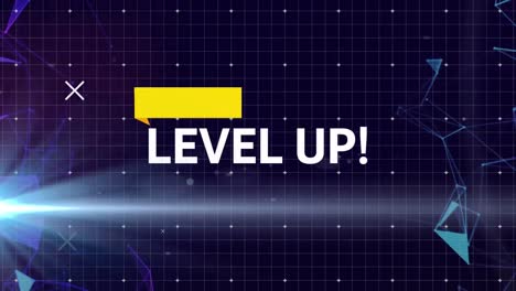 animation of level up text over markers and grid