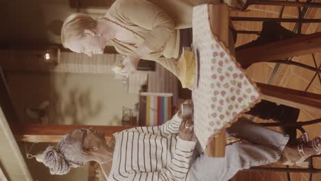 Elderly Women Friends Enjoying a Casual Meal Together