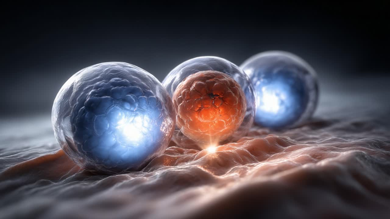 An Intricate Display of Microbial Life: A Visual Journey Through the Development of Cellular Structures in Vivid Detail