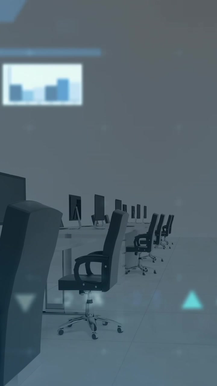 Animation of financial data processing over office