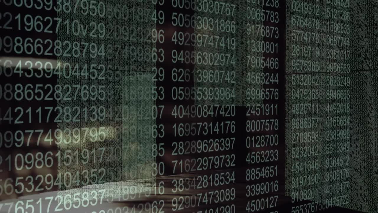 códigos binarios en movimiento