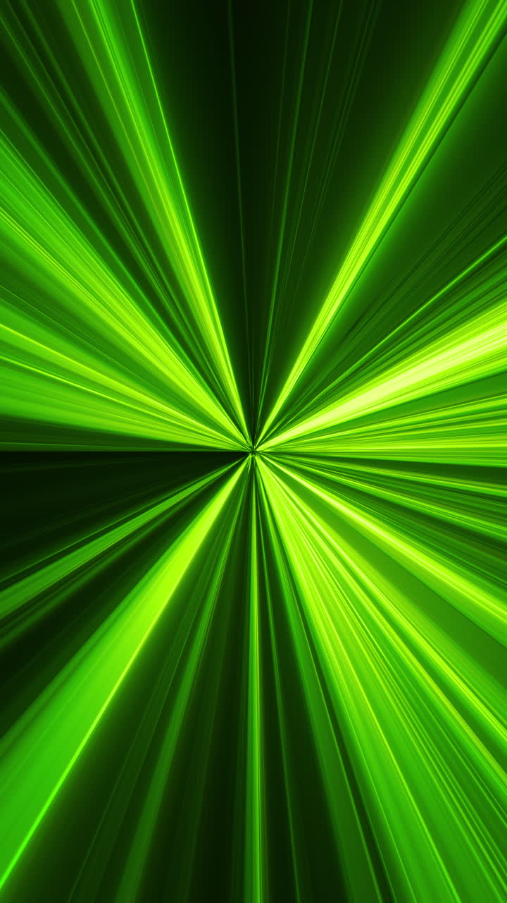 Abstract Green Light Rays Burst Background