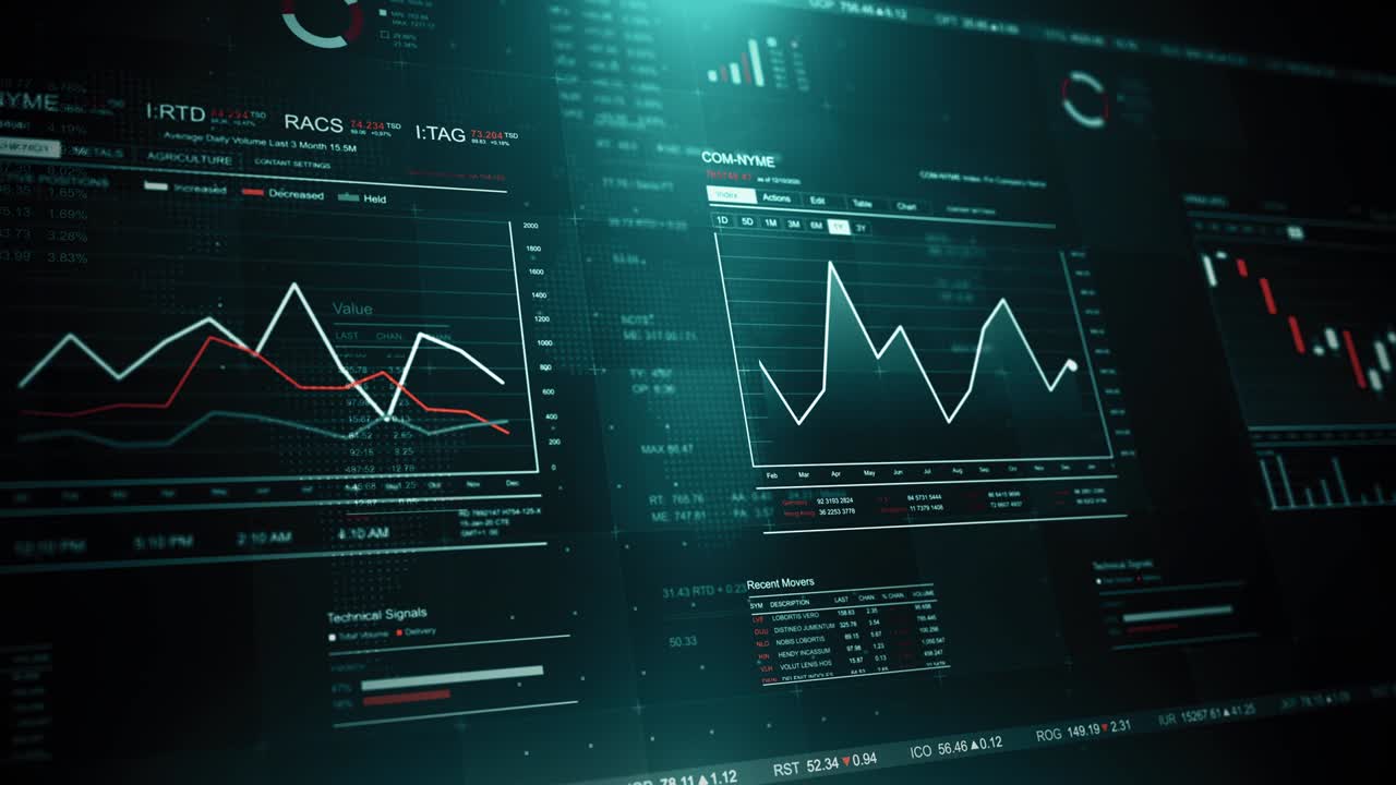 fondo abstracto futurista con información de comercio en línea. bucle sin fisuras.