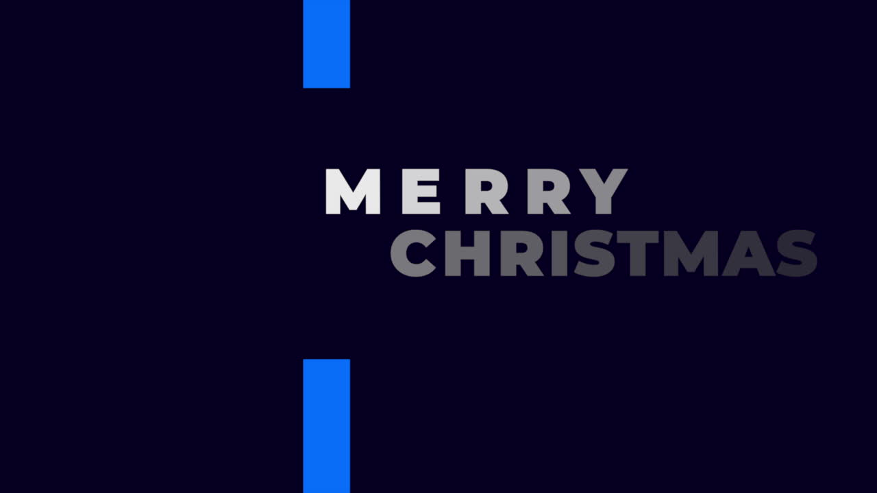 Testo Buon Natale con linee blu su sfumatura nera