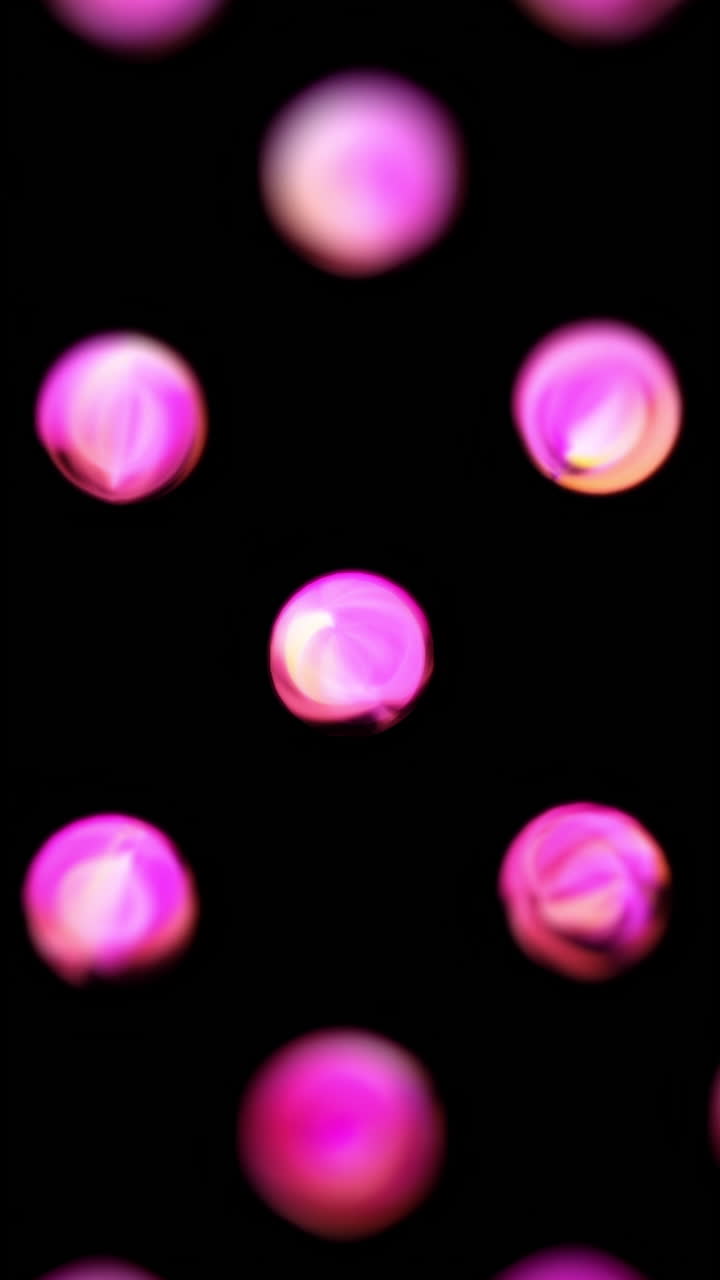 Abstract Pink Circles on Black Background