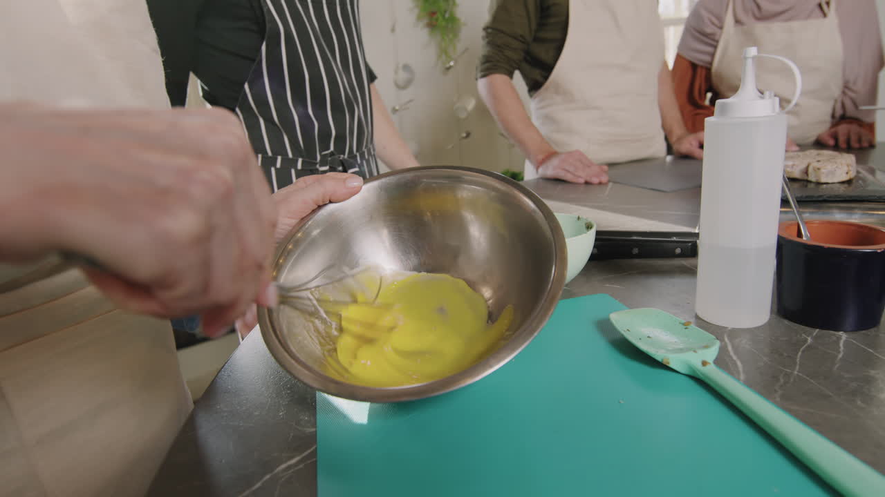 Beating Egg Yolks In Bowl