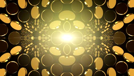 fondo de bucle de diseño de led dorado